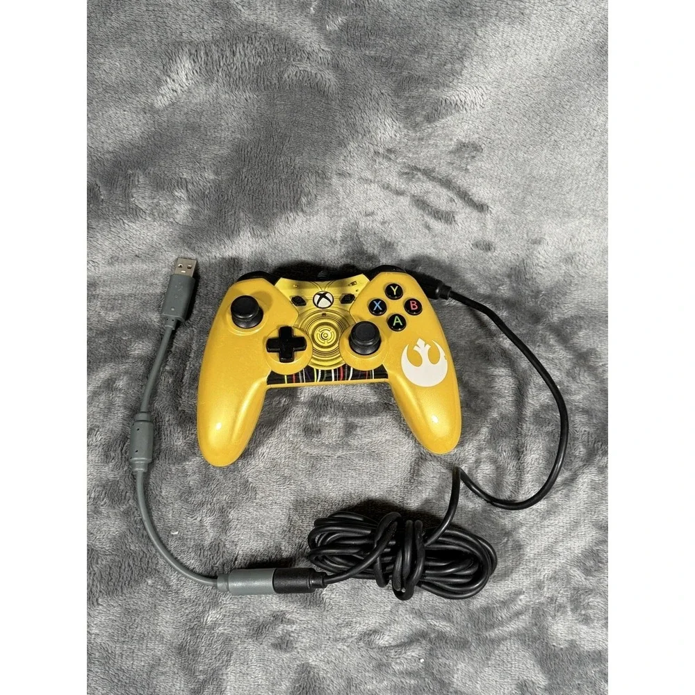 PowerA Xbox One Wired Controller Gold Star Wars Rebel Alliance USB Gamepad